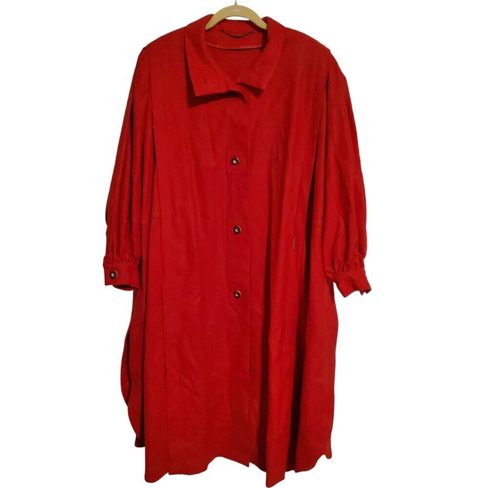Geiger of Austria Boiled Wool Red Oversized Coat Women's Size Medium